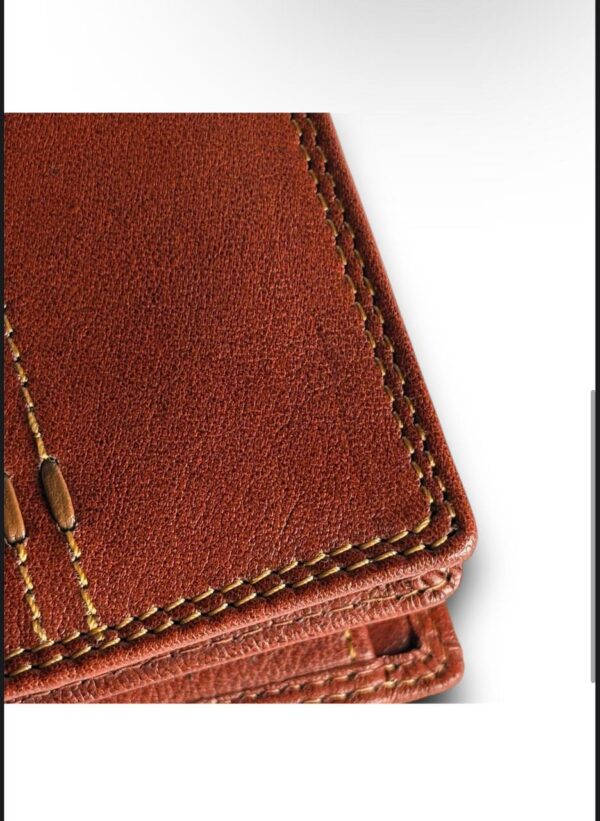 Cognac Leather Wallet – 100% Genuine Leather, Premium Quality, Perfect for Every Occasion. - Image 4