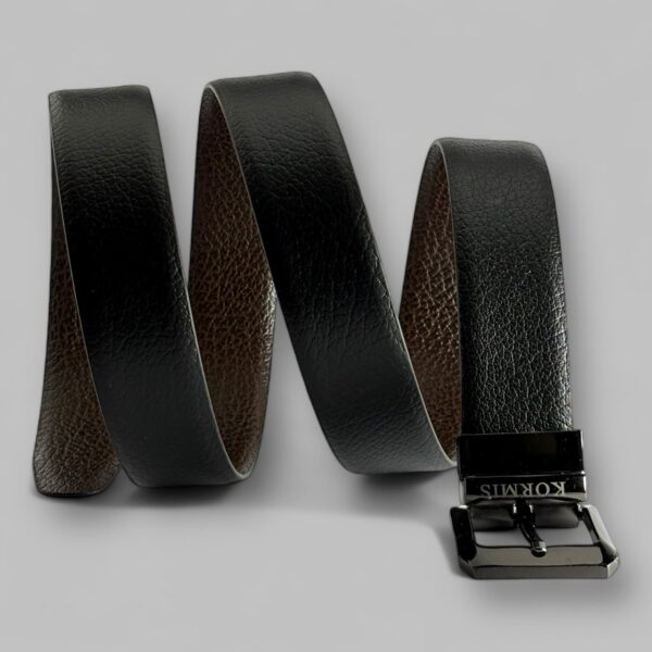 Leather  Italian Reversible Shrunken Belt for Men, Formal & Casual Belt, - Image 2