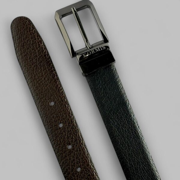 Leather  Italian Reversible Shrunken Belt for Men, Formal & Casual Belt, - Image 4